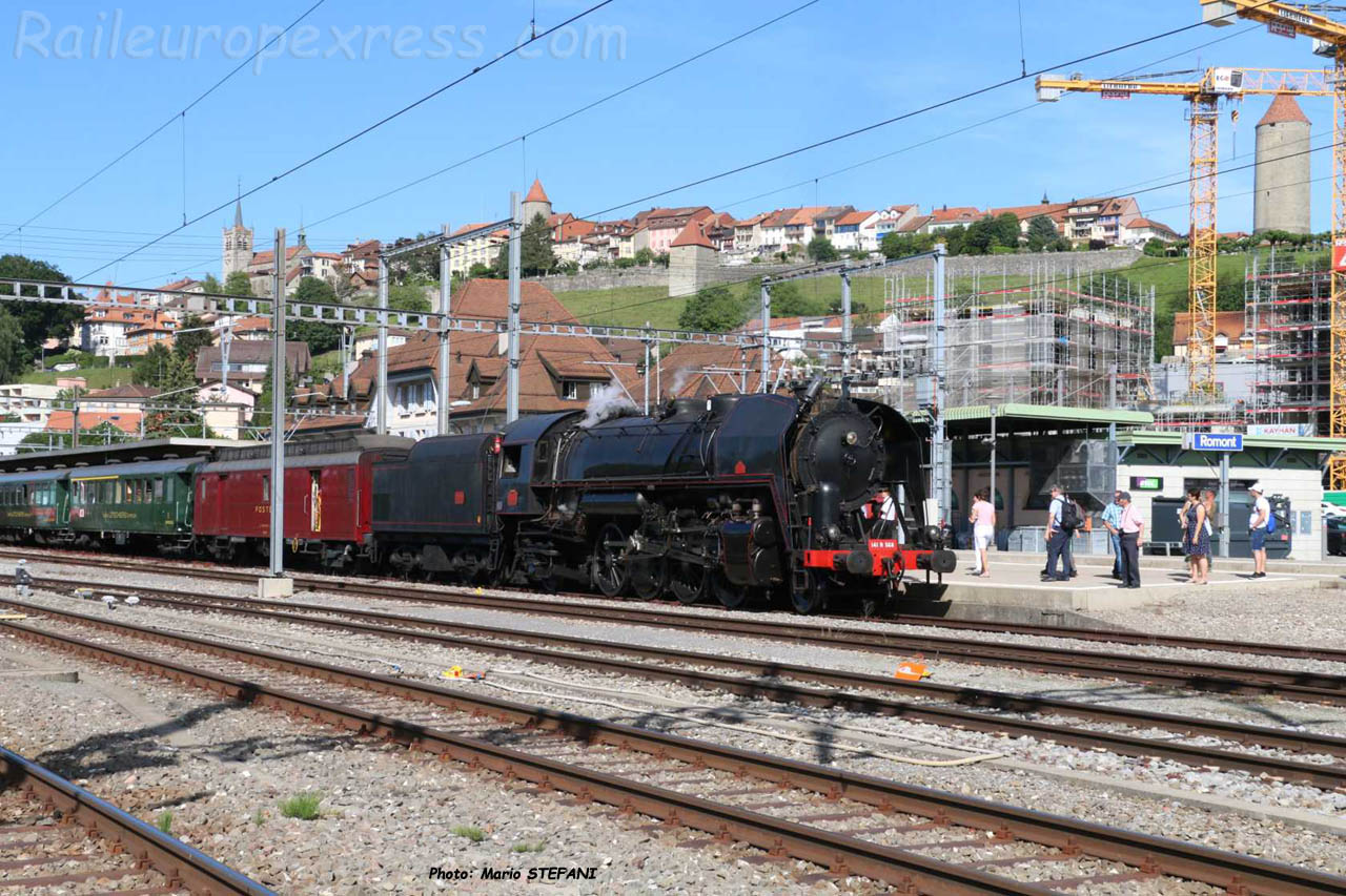 141 R 568 SNCF à Romont (CH)