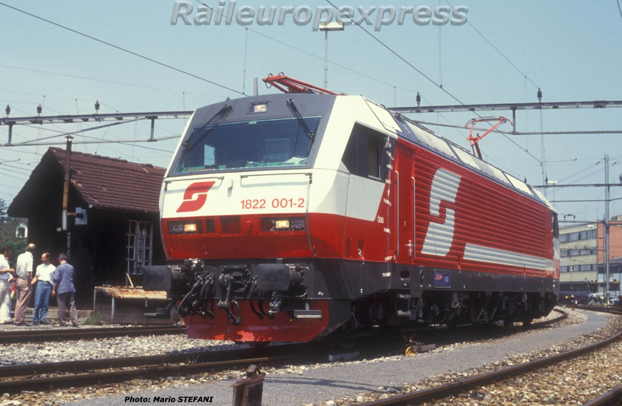 1822 001-2 OBB en essais à Thun