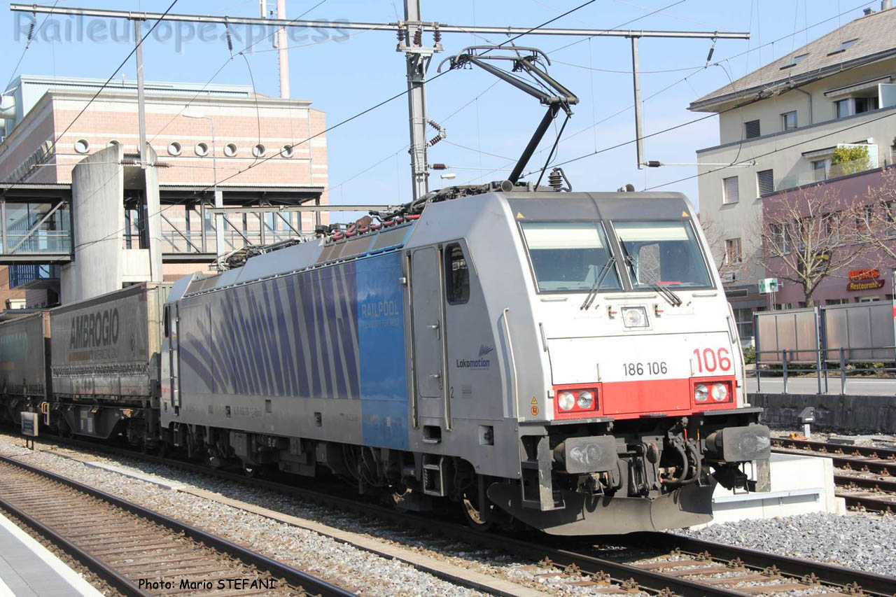 186 106-1 Railpool à Spiez (CH)