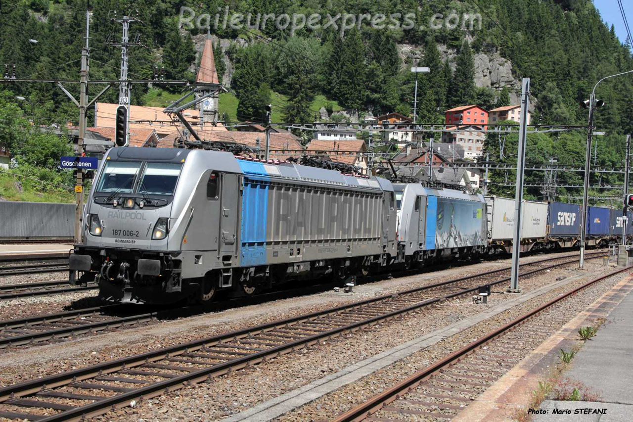 187 006-2 Railpool à Göschenen (CH)