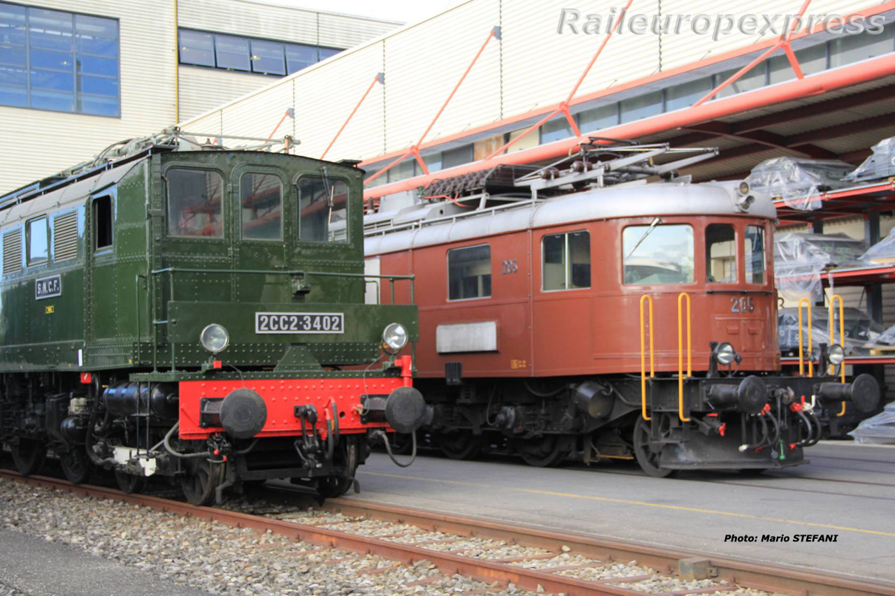 2CC2 3402 SNCF et Ae 6/8 205 BLS à Genève (CH)