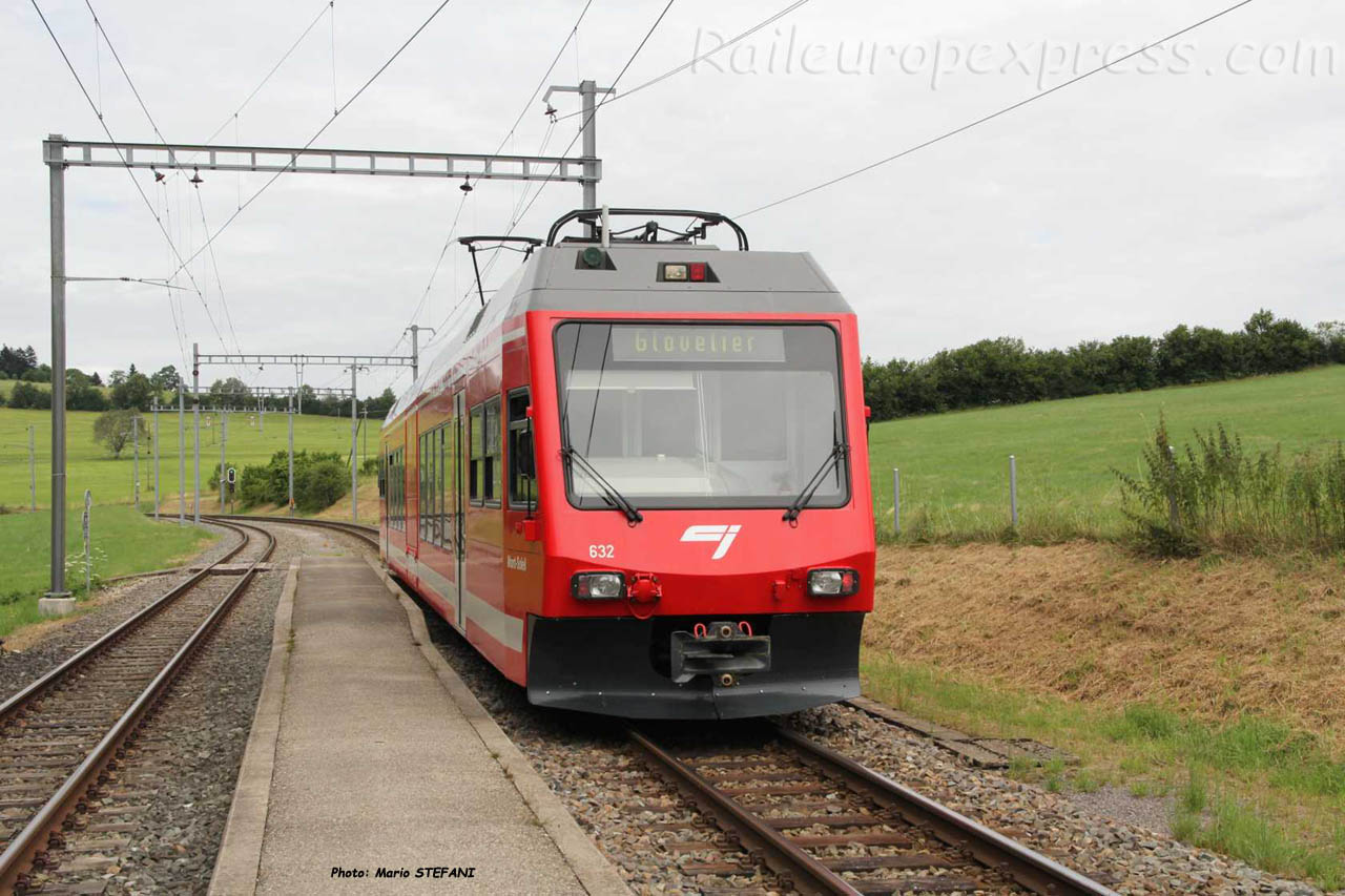 ABe 2/6 632 CJ à La Cibourg (CH)