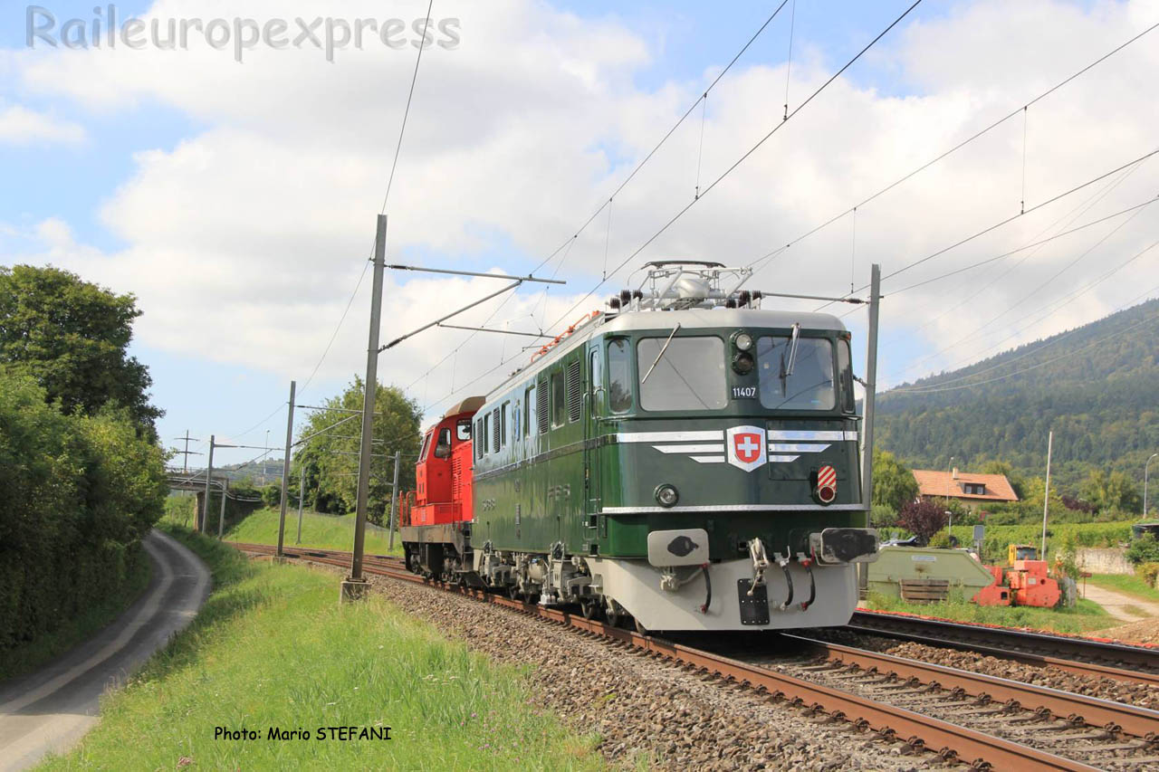 Ae 6/6 11407 CFF à Boudry (CH)