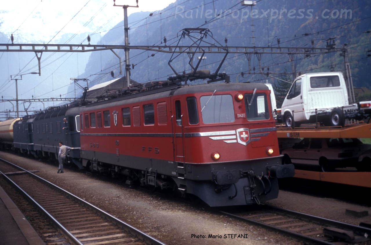 Ae 6/6 11420 CFF à Erstfeld (CH)