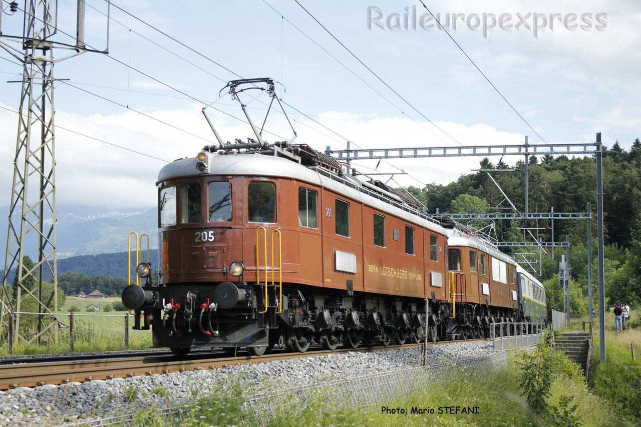 Ae 6/8 205 BLS à Kumm (CH)