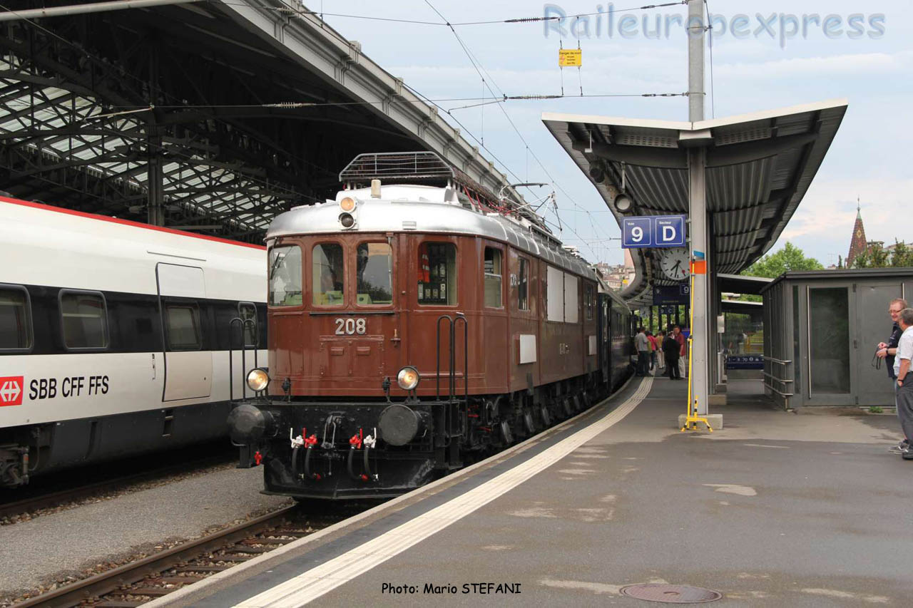 Ae 6/8 208 BLS à Lausanne (CH)