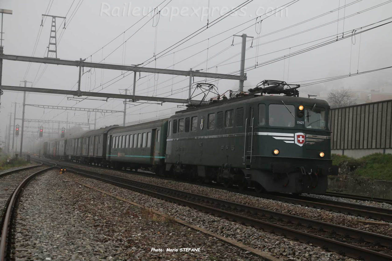 Ae 6/6 11421 CFF à Auvernier (CH)