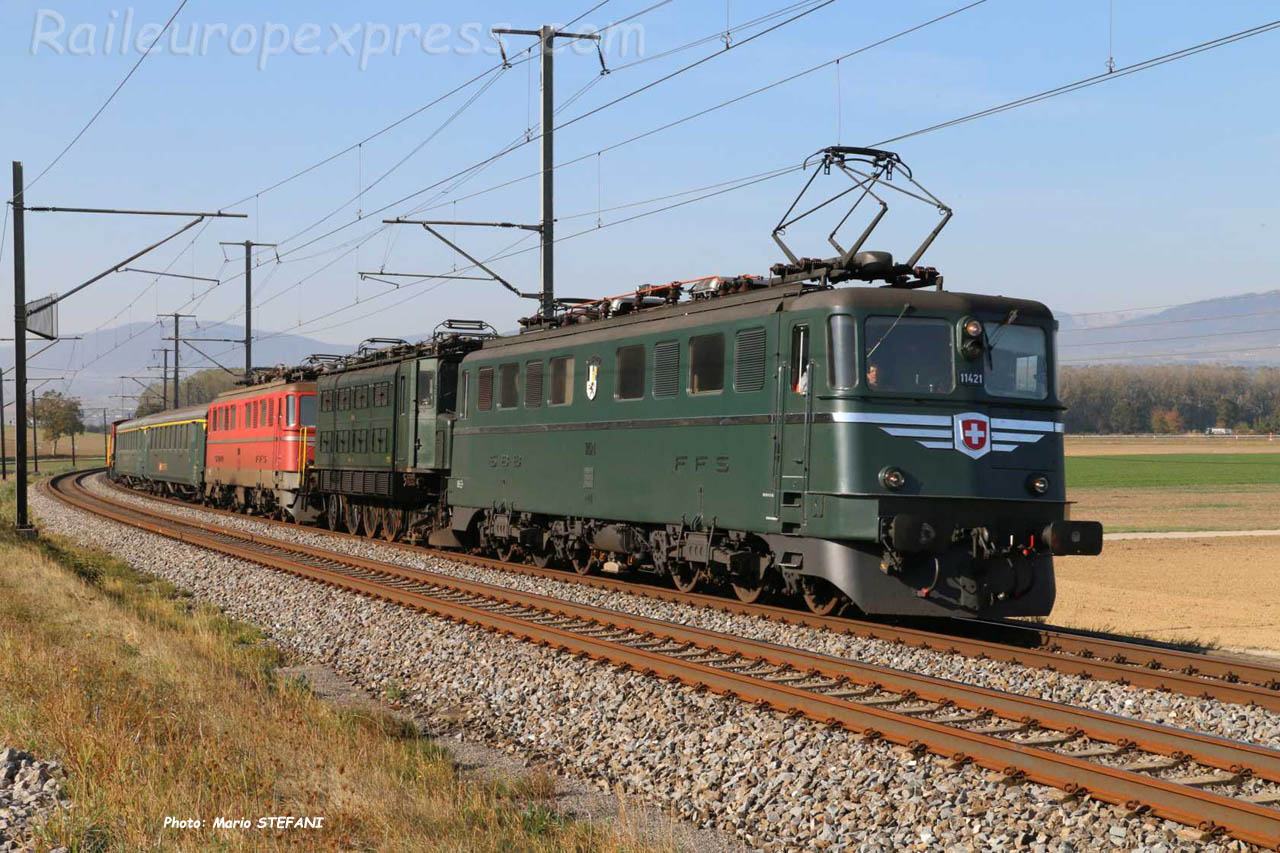 Ae 6/6 11421 CFF à Ependes (CH)