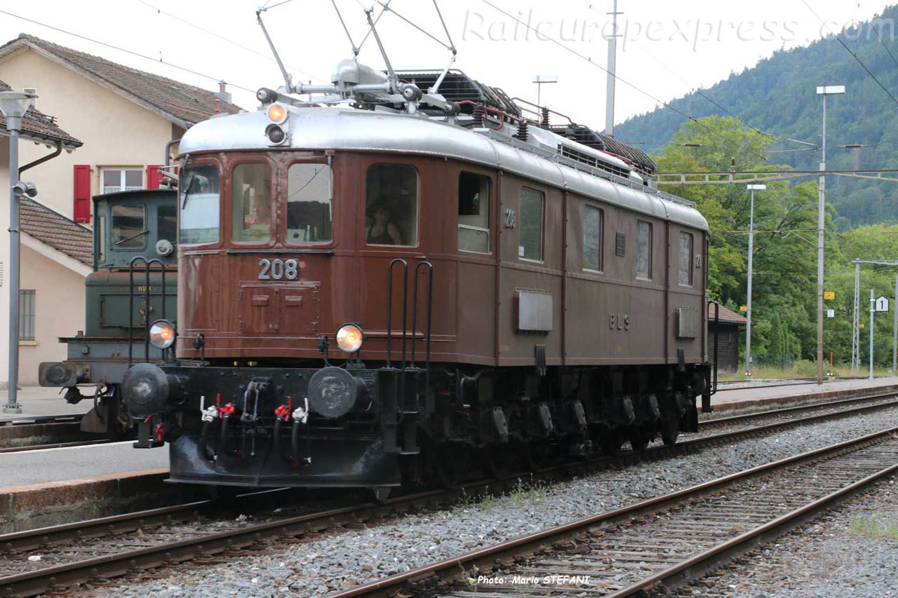 Ae 6/8 208 BLS à Chambrelien (CH)