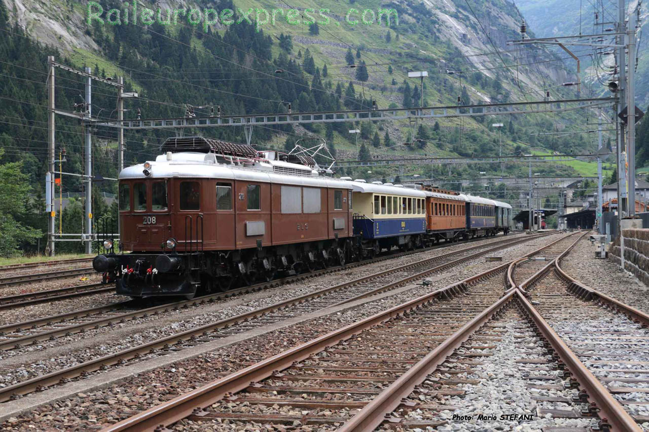 Ae 6/8 208 BLS à Goeschenen (CH)