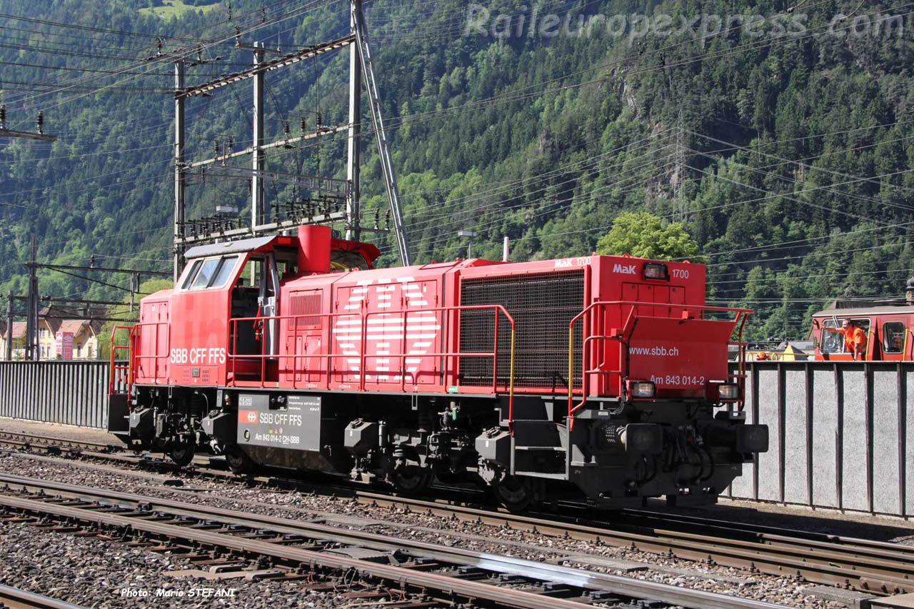 Am 843 014-2 CFF à Erstfeld (CH)