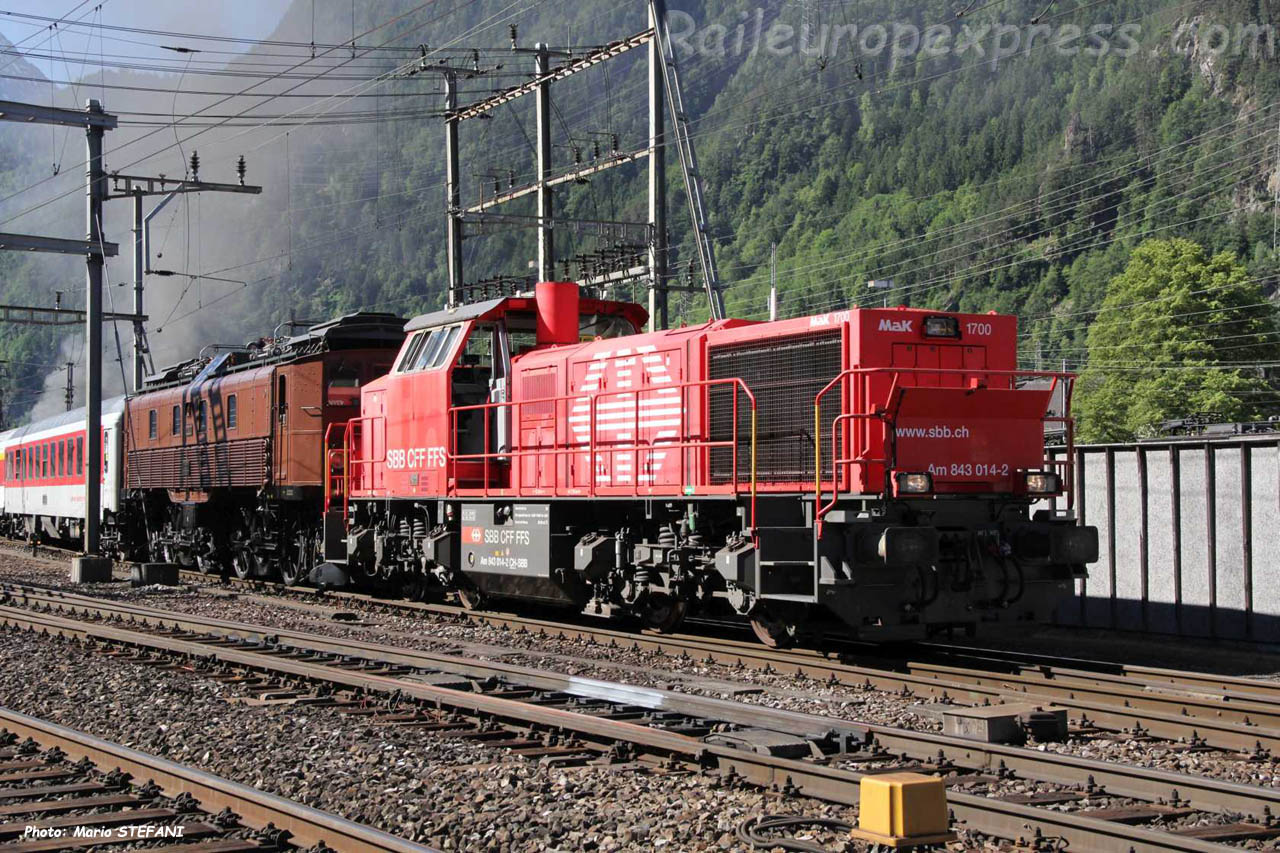 Am 843 014-2 CFF à Erstfeld (CH)