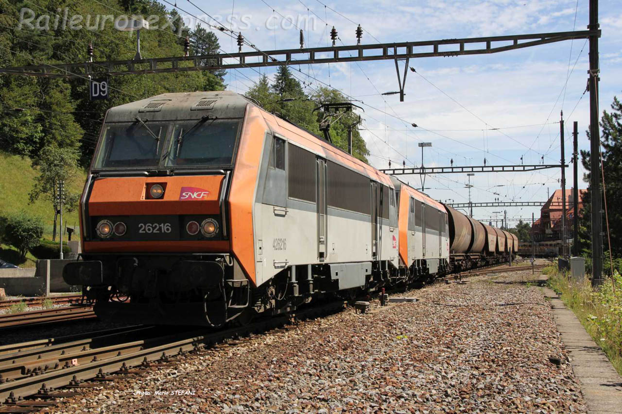 BB 26216 SNCF à Vallorbe (CH)