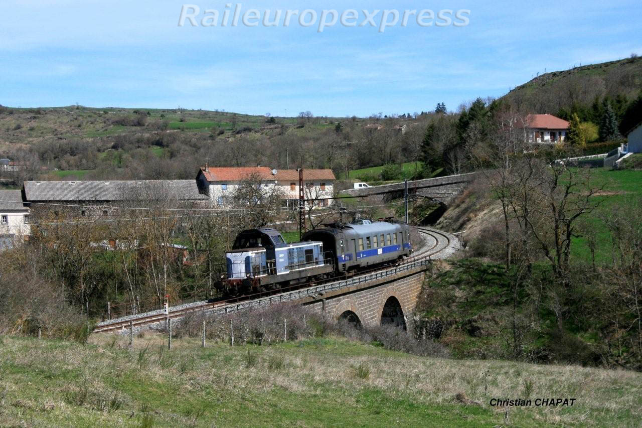 BB 66020 et graisseur de caténaire vers St Flour