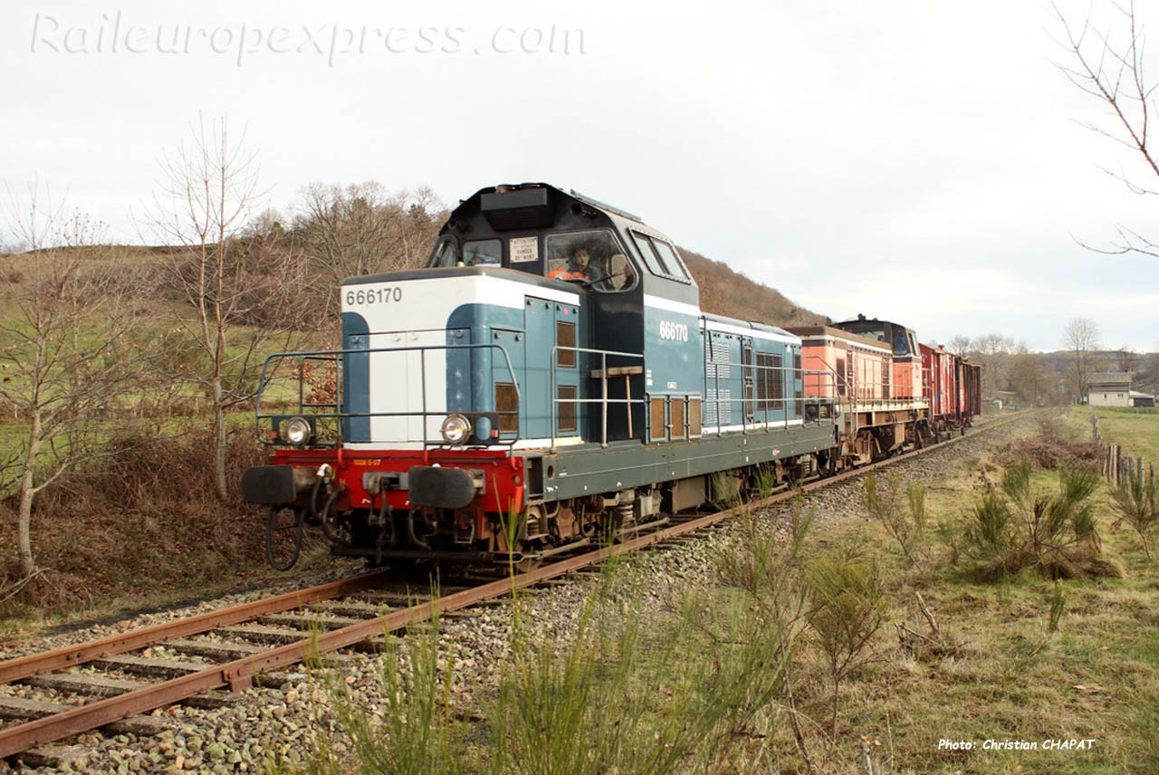 BB 66170 SNCF à Riom ès  Montagne (F-15)