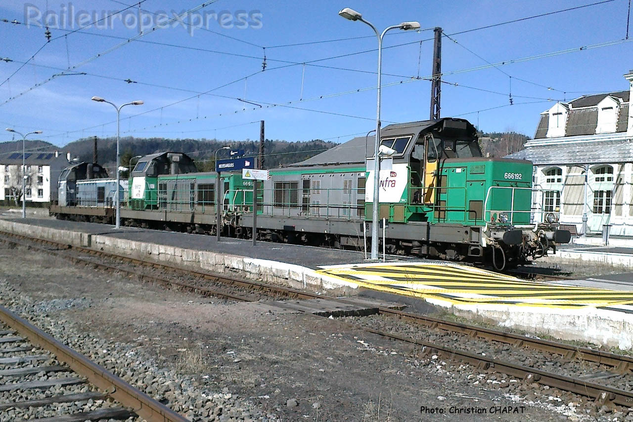 BB 66192 SNCF à Neussargues (F-15)