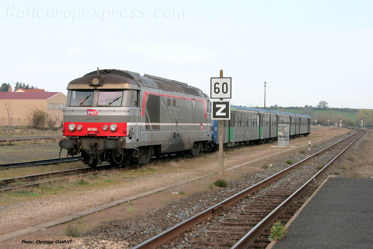 BB 67382 SNCF à Brioude (F-43)