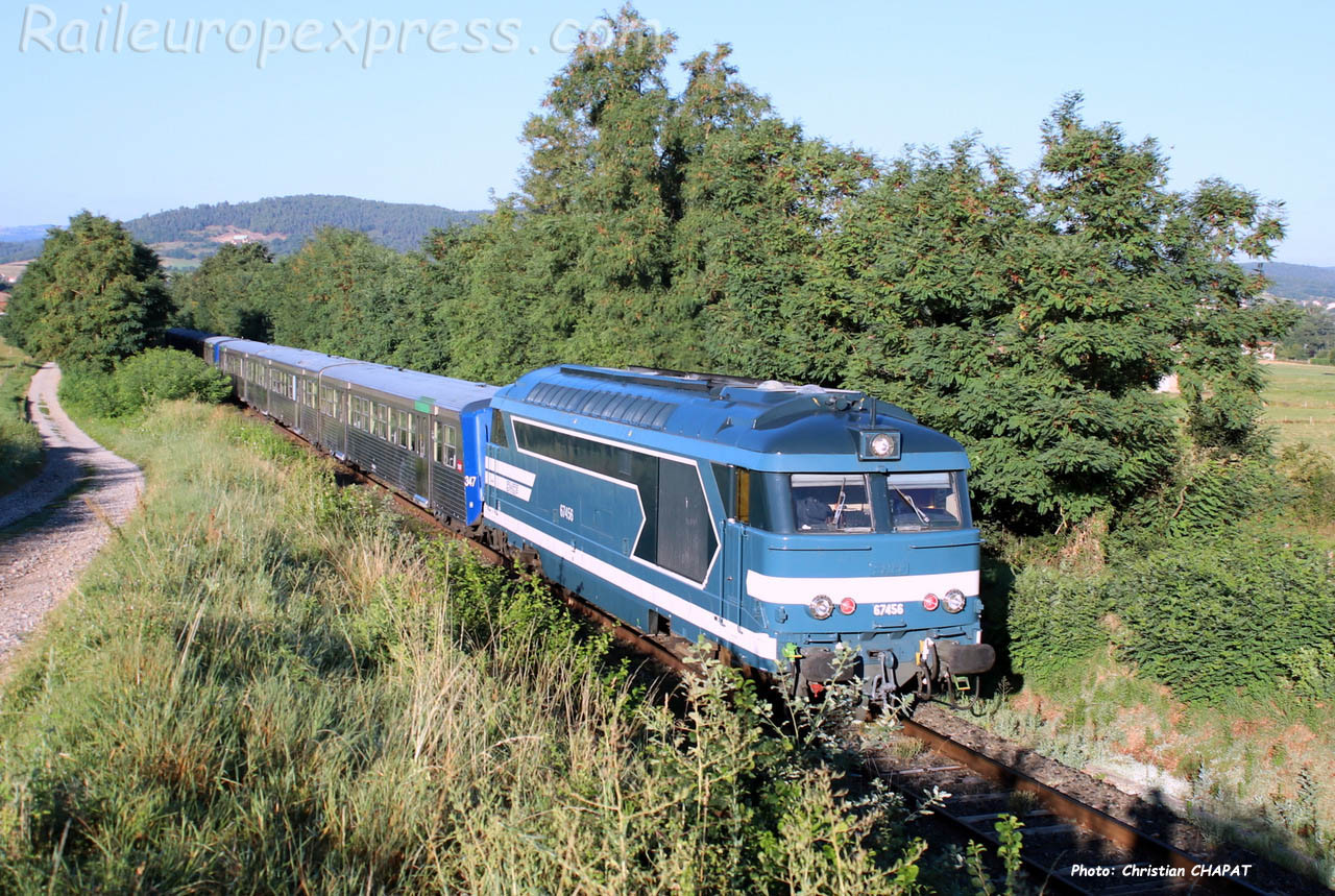 BB 67456 SNCF à Fontannes (F-43)