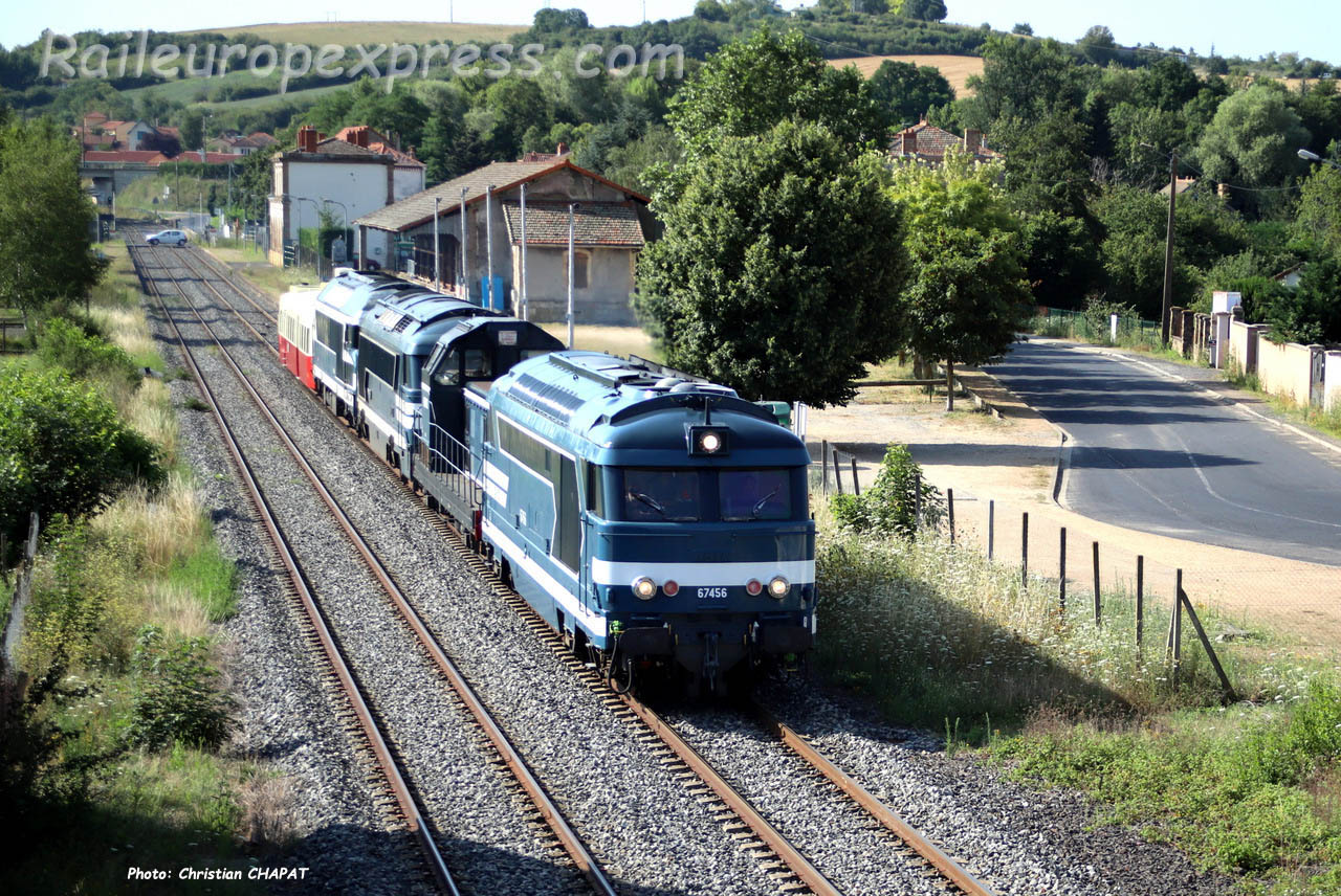 BB 67456 SNCF au Breuil sur Couze (F-43)