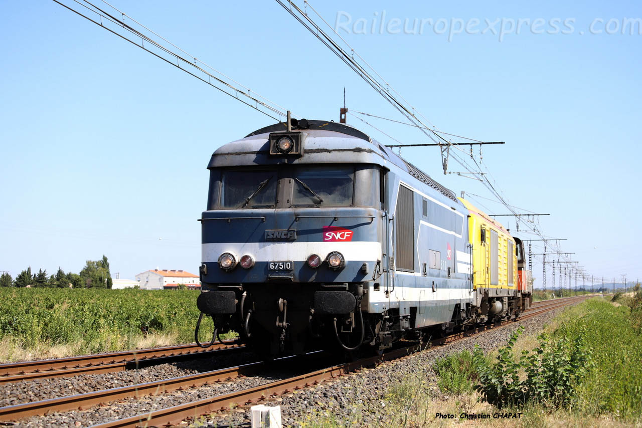 BB 67510 SNCF à Lézignan (F-11)