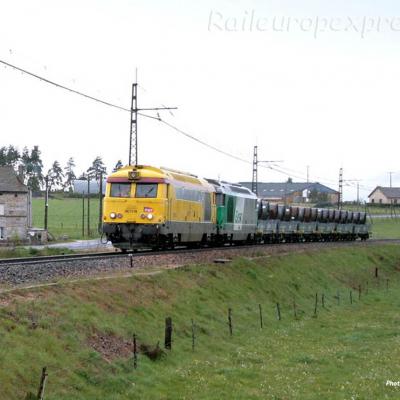 BB 67516 SNCF à Loubaresse (F-15)