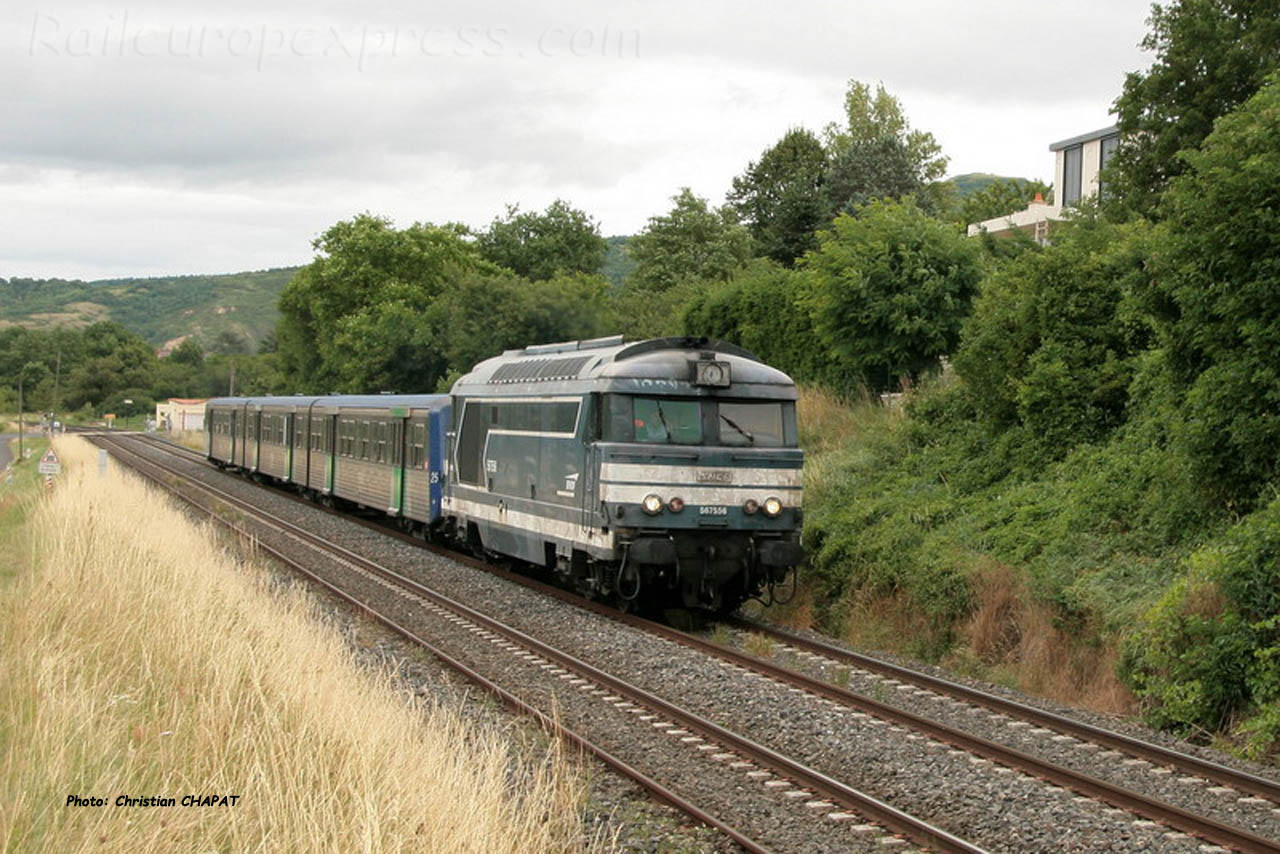 BB 67554 SNCF à Vic le Comte (F-63)