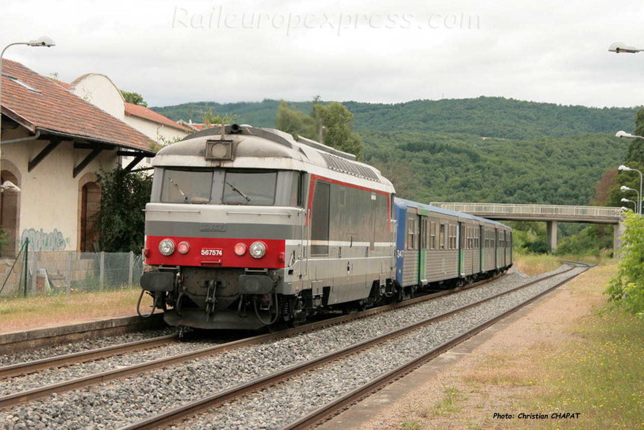 BB 67574 SNCF à Brassac les Mines (F-43)