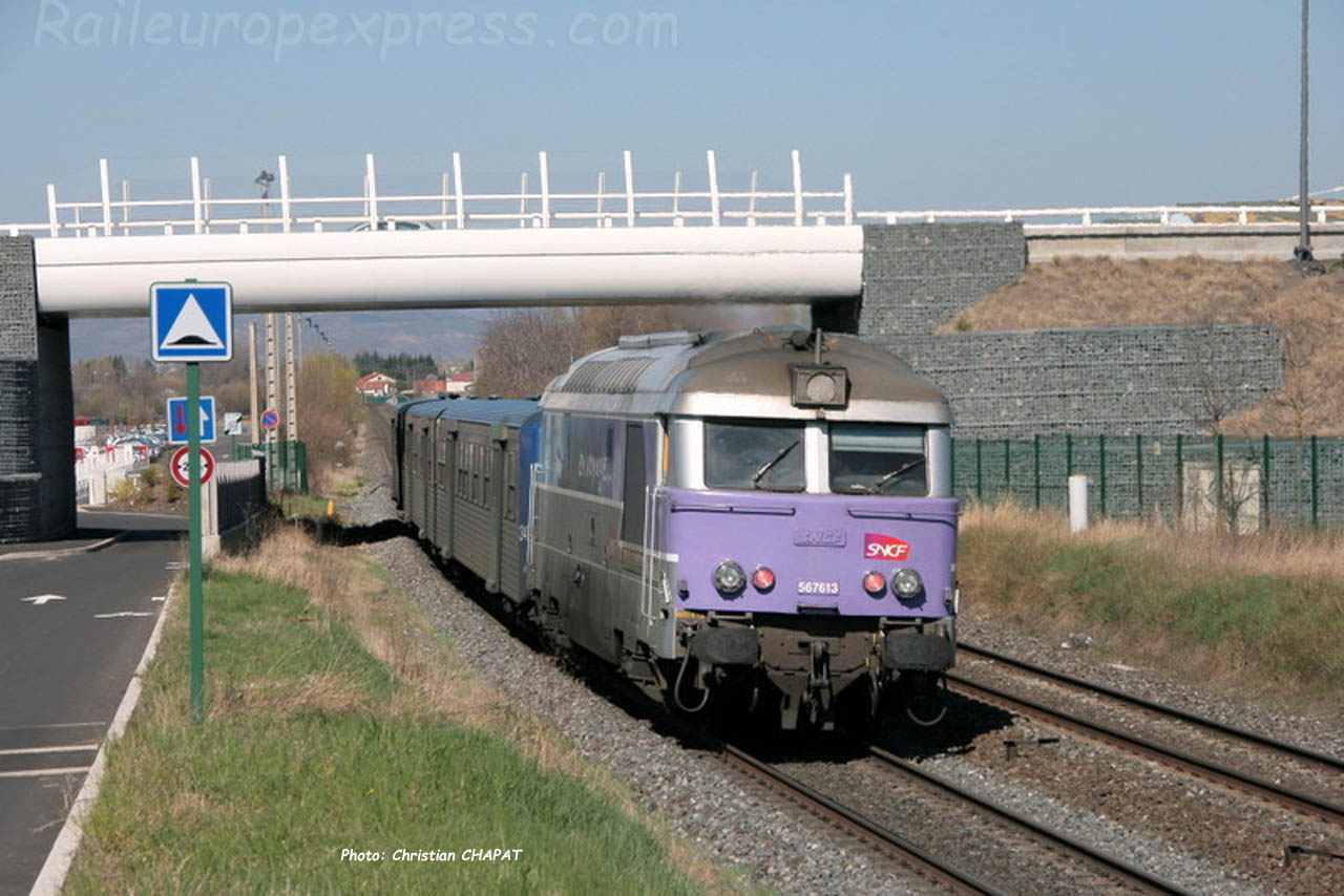 BB 67613 SNCF vers Cournon (F-63)