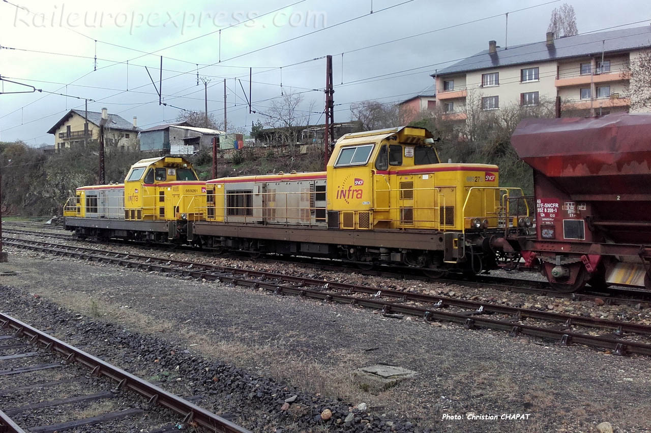 BB 69261 et 69276 SNCF à Marvejols (F-48)