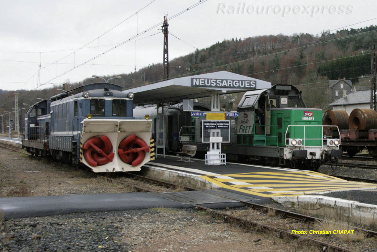 BB 69461 et chasse neige à Neussargues