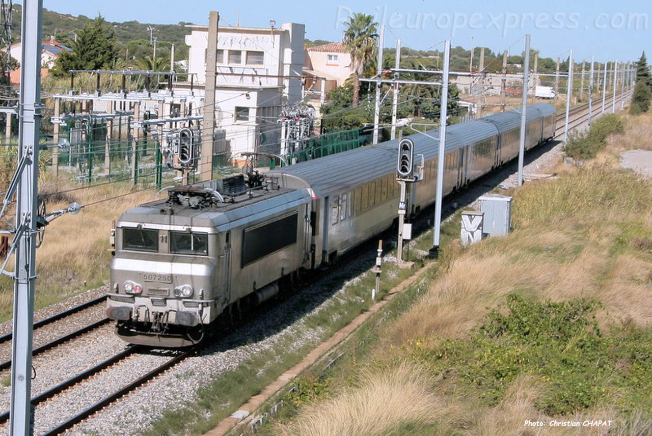 BB 7250 SNCF à Mireval (F-34)