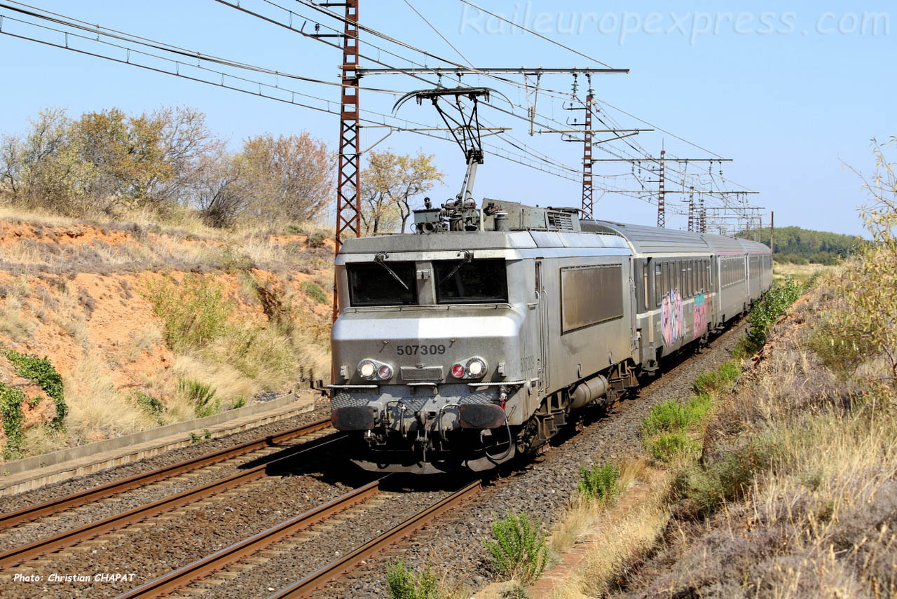 BB 7309 SNCF à Conilhac Corbières (F-11)