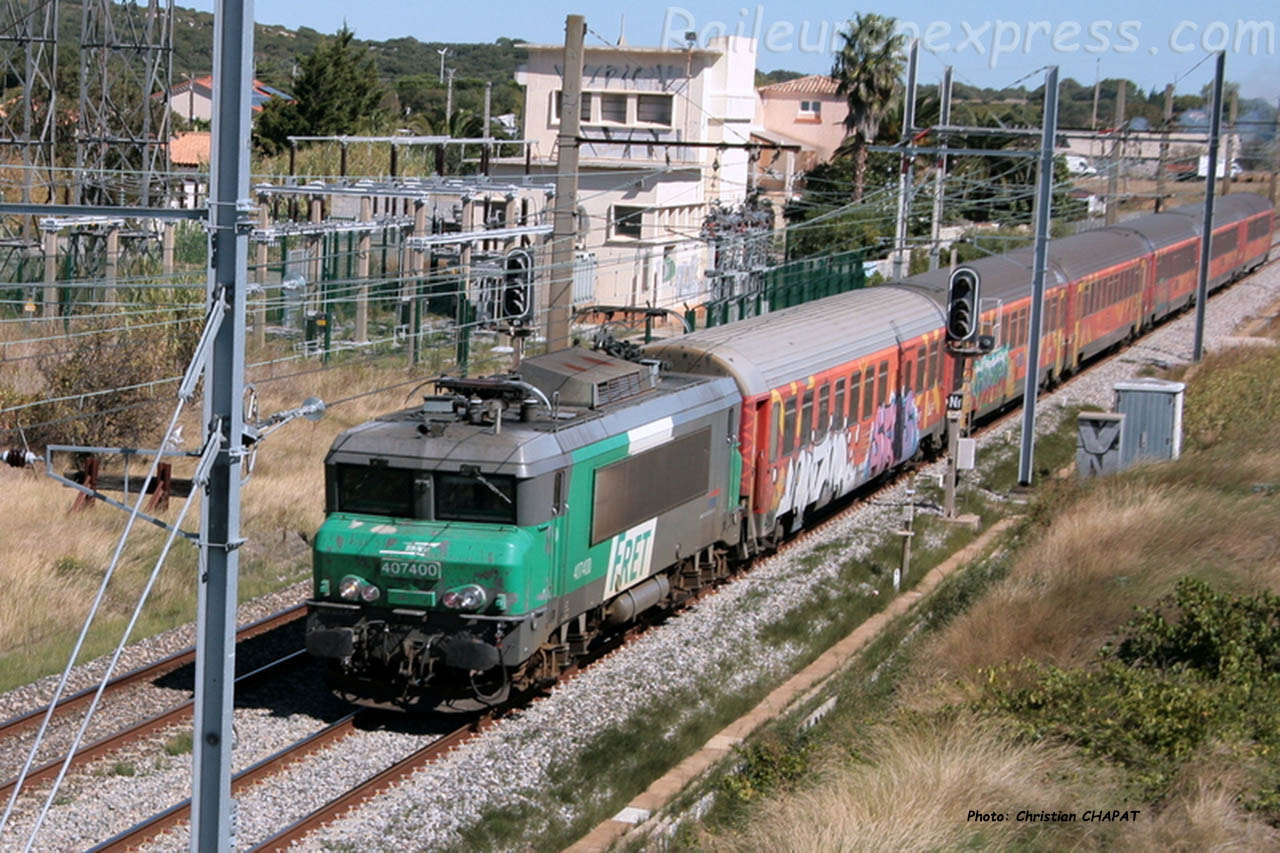 BB 7400 SNCF à Mireval (F-34)