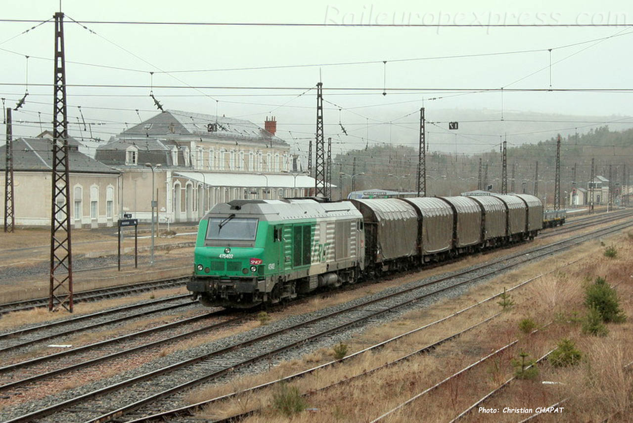 BB 75402 SNCF à Neussargues (F-15)