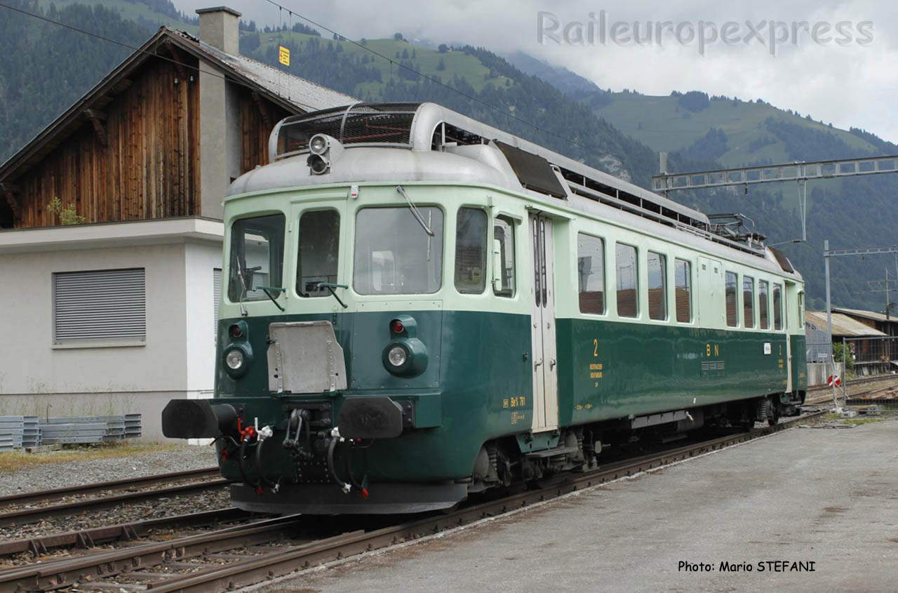 Be 4/4 BN 761 à Frutigen (CH)