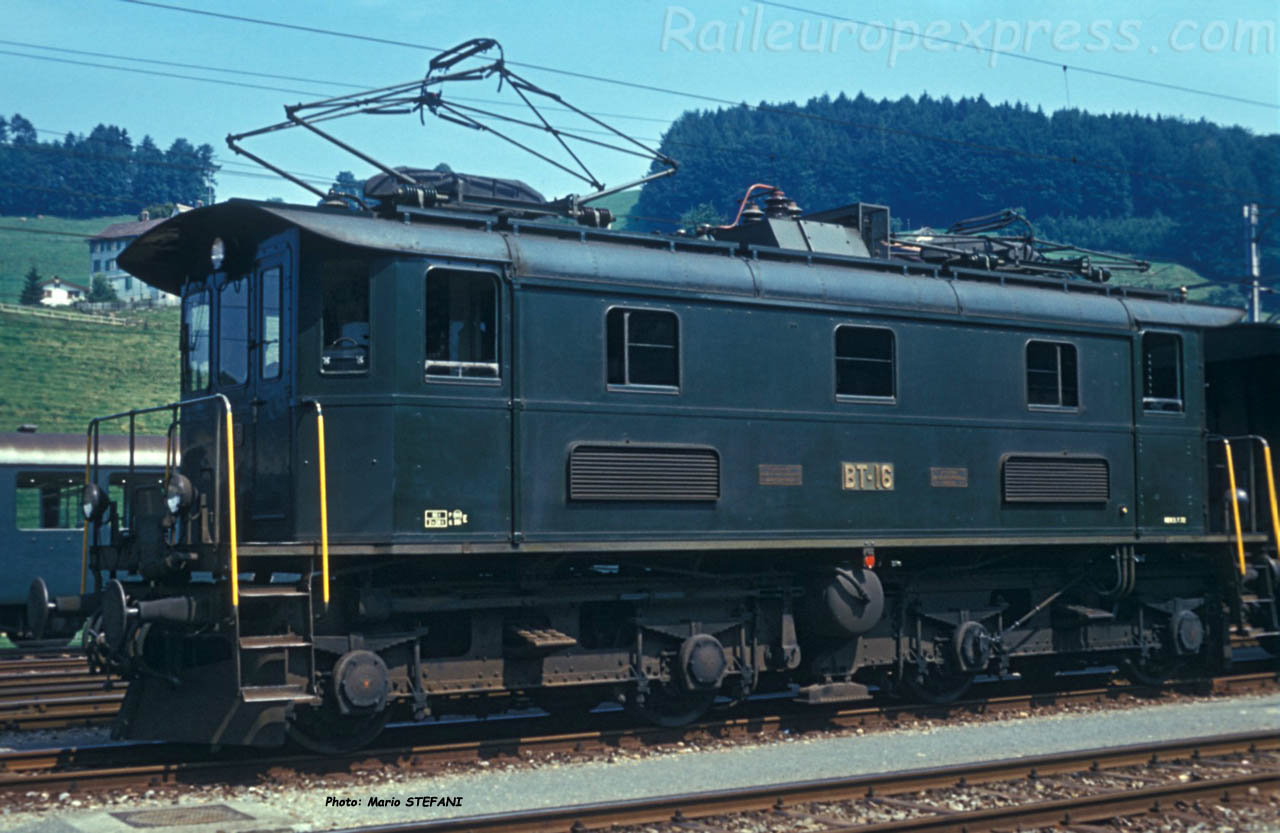 BT Be 4/4 16 Hérisau 01-08-1973 DMS NSOB01A 12 copie