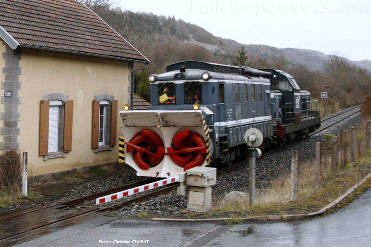 Chasse-neige rotatif SNCF près de Neussargues (F-15)