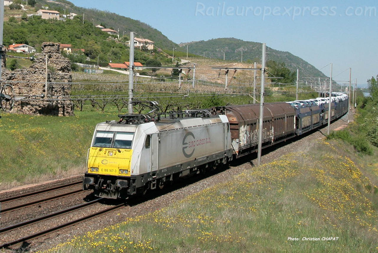 E 186 167-3 ECR à Saint Bosc (F-07)