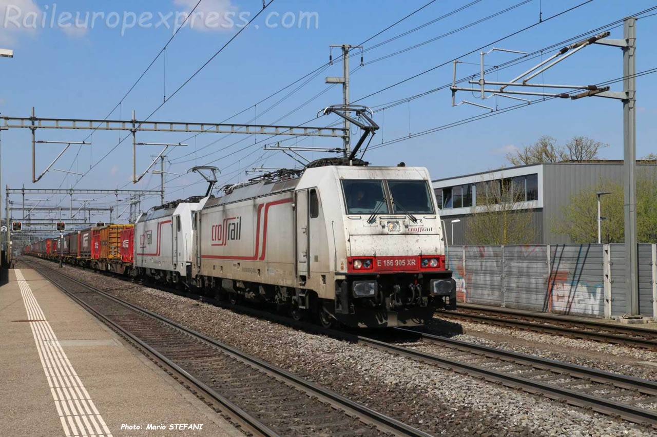 E 186 905-6 Crossrail à Dottikon-Dintikon (CH)