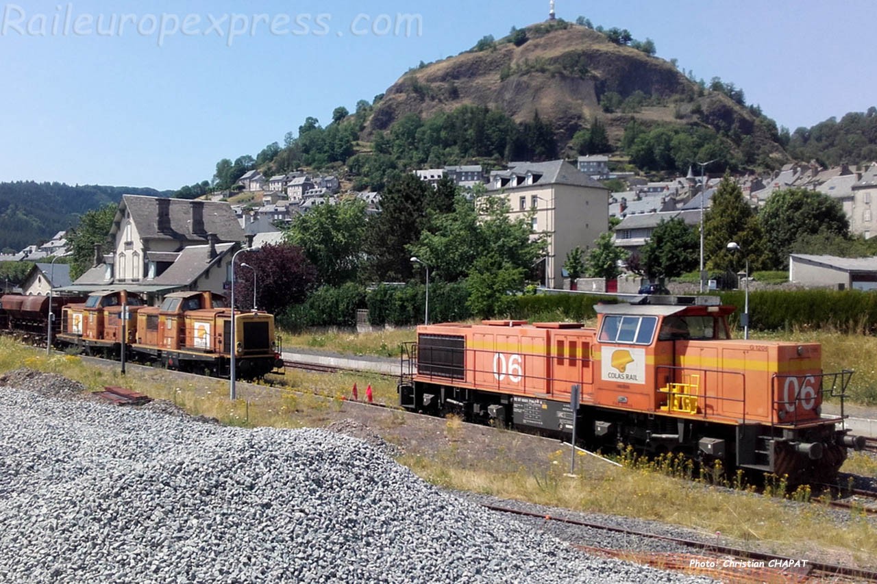 G 1206 et UM de V 211 Colas Rail à Murat (F-15)