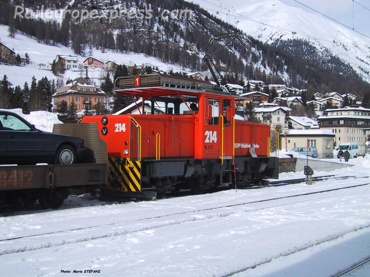 Ge 3/3 214 RhB à Samedan (CH)