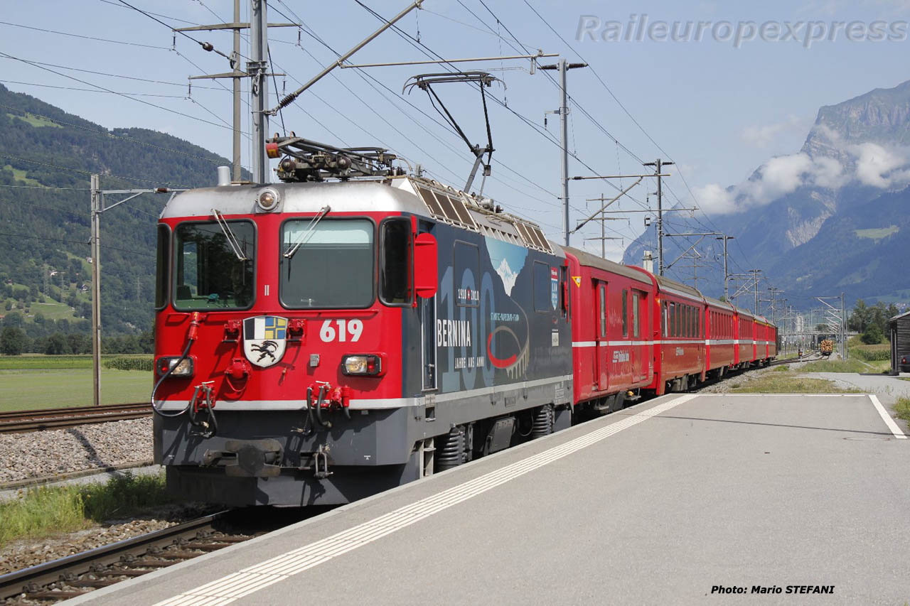 Ge 4/4 II 619 RhB à Zizers (CH)