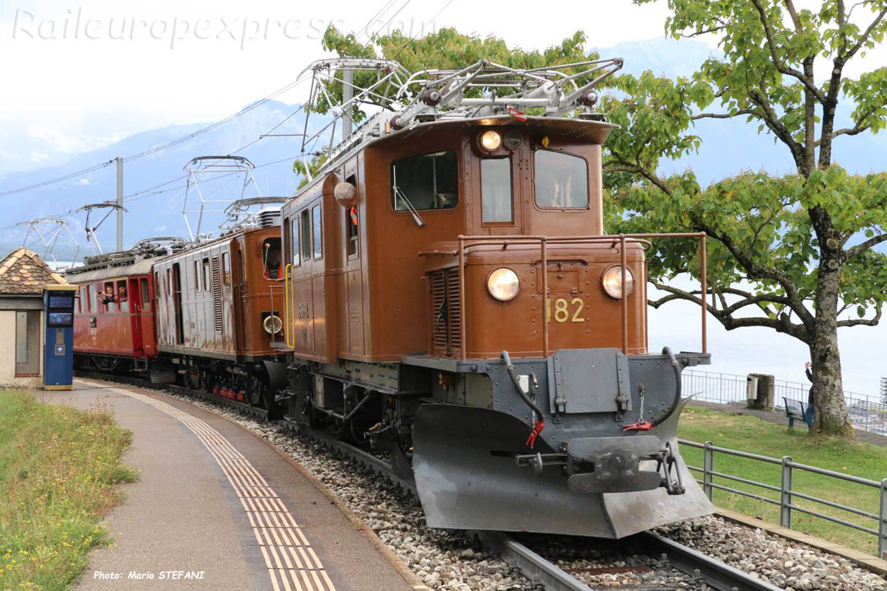 Ge 4/4 182 RhB au Châtelard (CH)