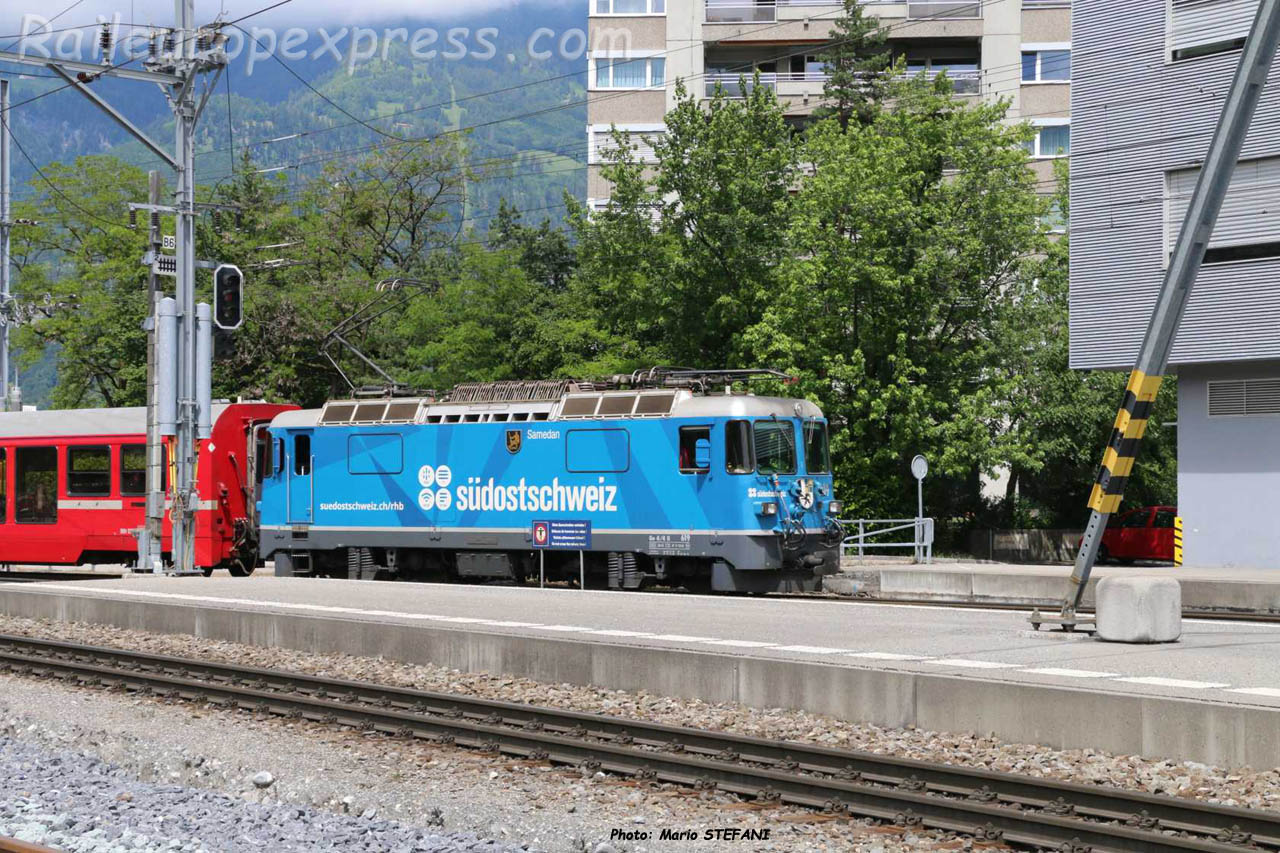 Ge 44 619 RhB à Landquart (CH)