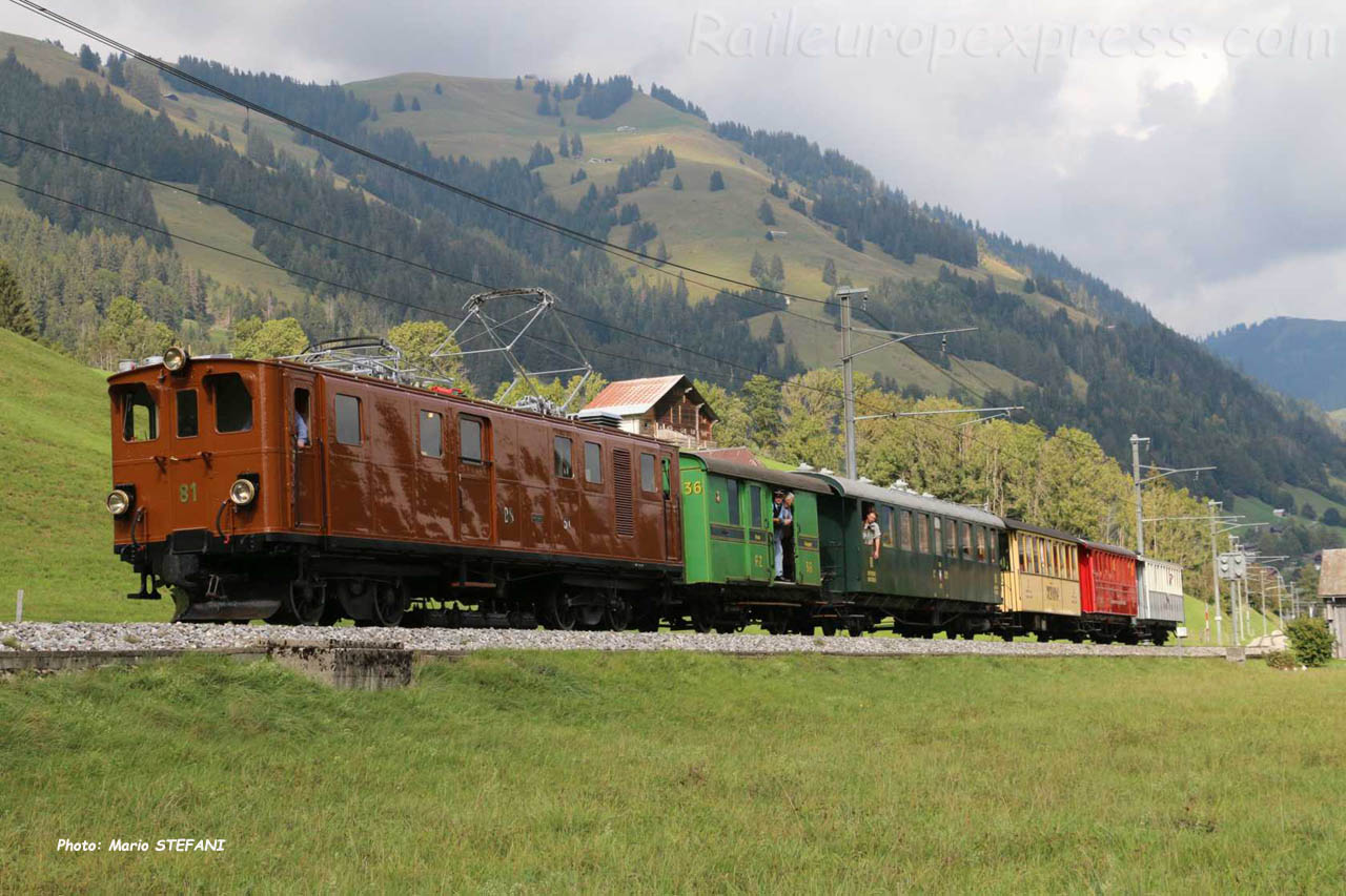 Ge 4/4 81 RhB MOB à Rougemont (CH)