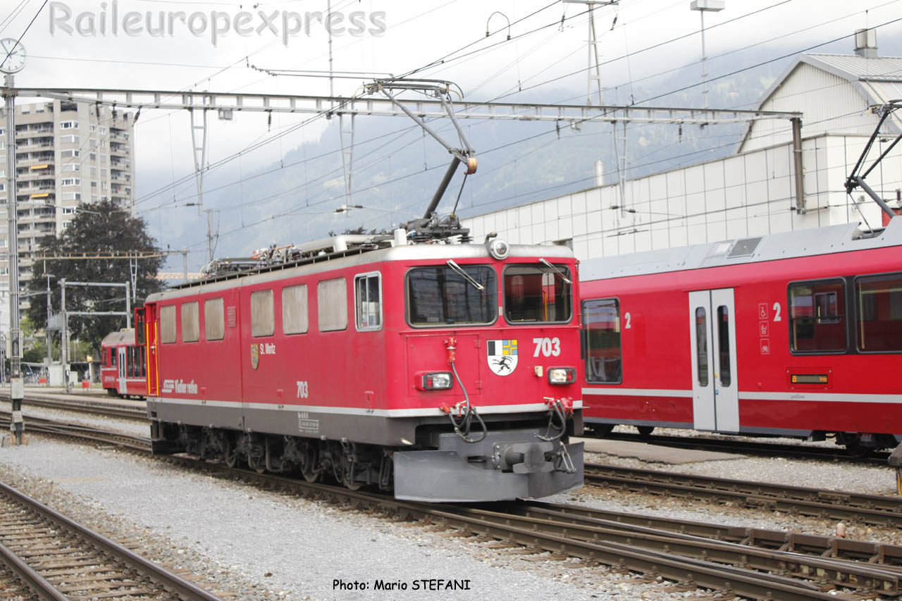 Ge 6/6 II 703 RhB à Landquart (CH)