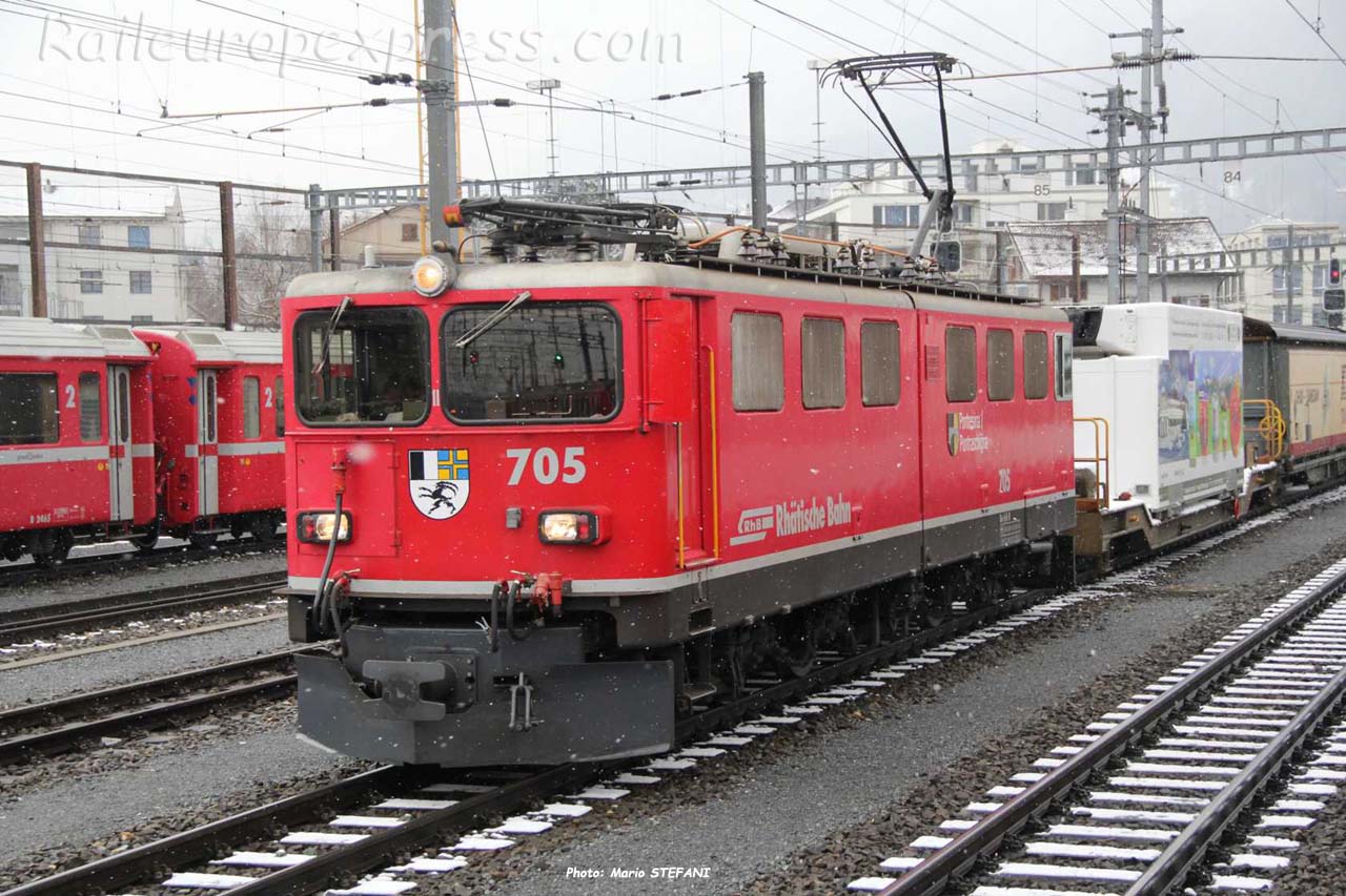 Ge 6/6 II 705 RhB à Chur (CH)