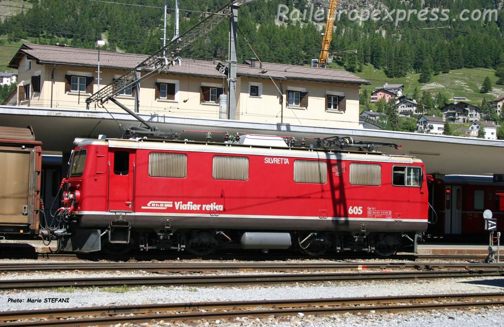 Ge 4/4 I 605 RhB à Samedan (CH)