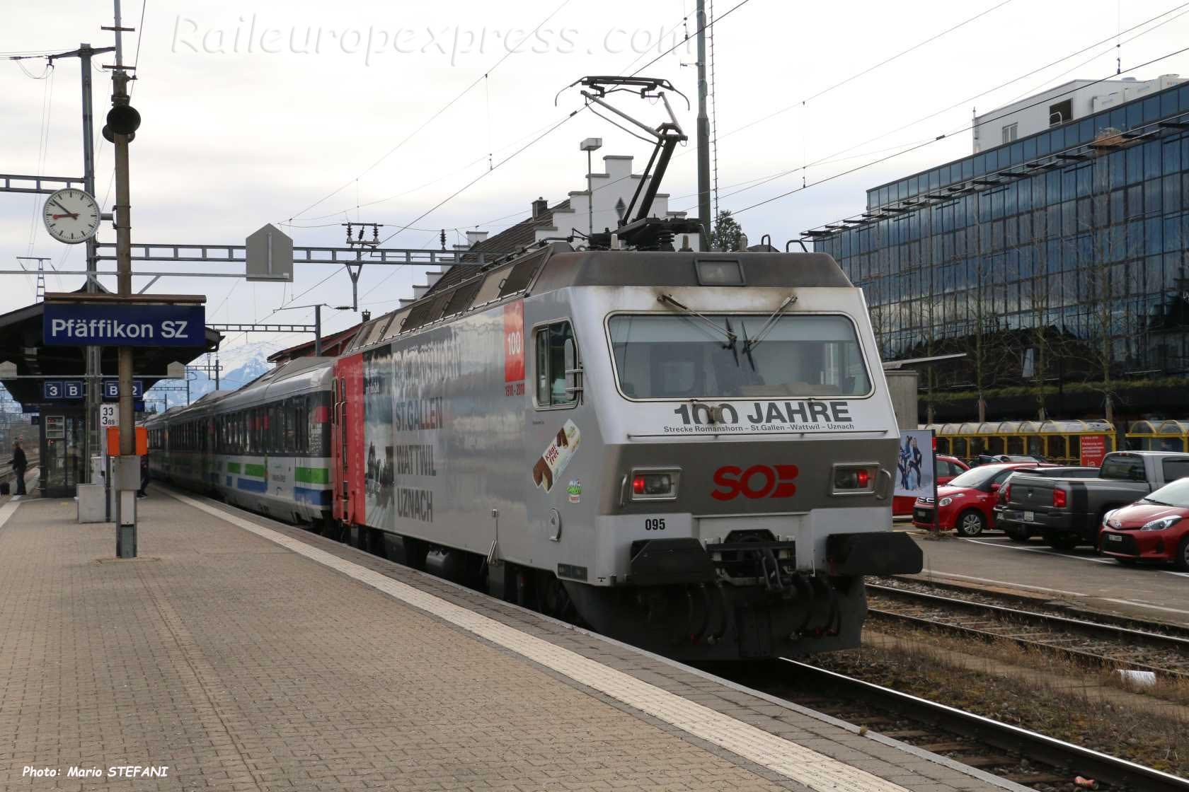 Re 456 095 SOB à Pfäffikon (CH)