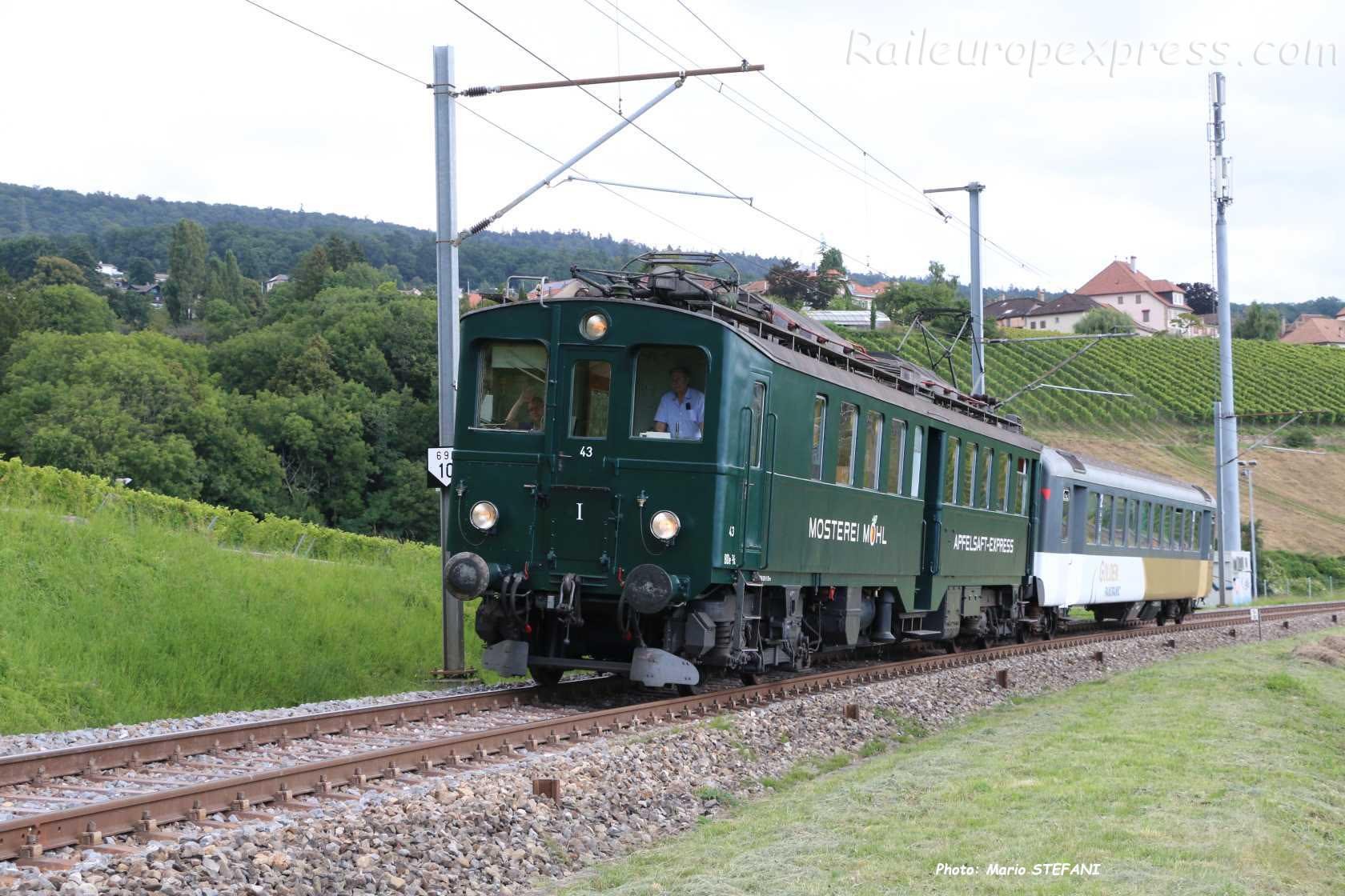 BDe 3/4 43 BT à Auvernier (CH)